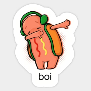 Dabbin Hot Dog Sticker